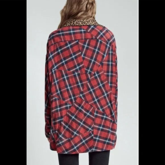 R13 Red Plaid Button Down Shirt - Picture 4 of 15